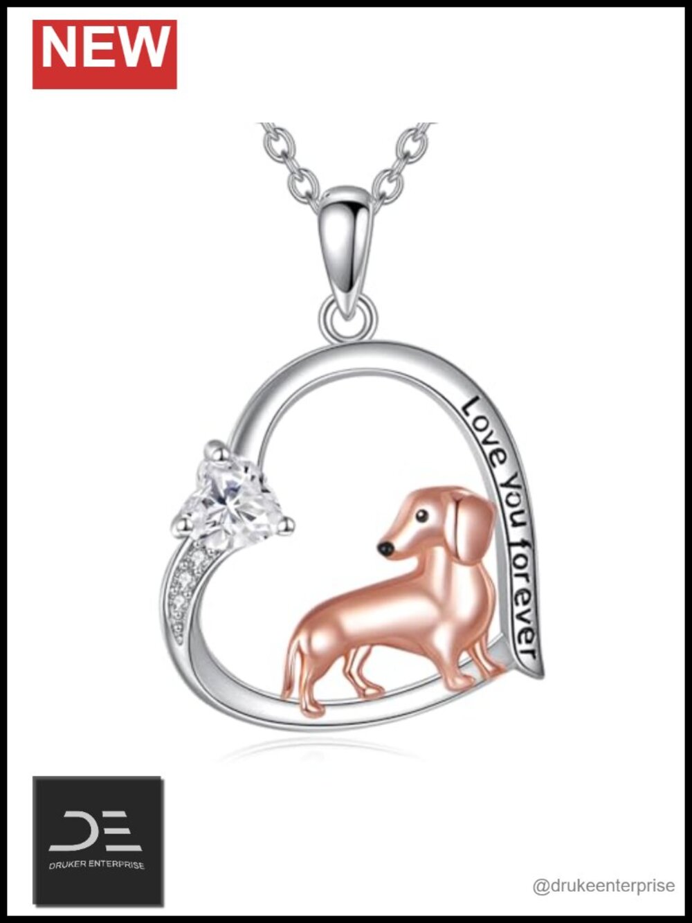 925 Sterling Silver Animal Pendant Necklace for Women, Cute Cat Pig Fox Axolotl